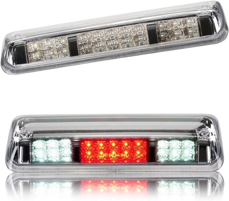 Cxdar Third 3rd Brake Light LED for 2004-2008 Ford F150, High Mount Rear Brake Lights Assembly for 04-08 F-150, Waterproof Center Cab Cargo Lamp Stop Light (Chrome) - Image 1